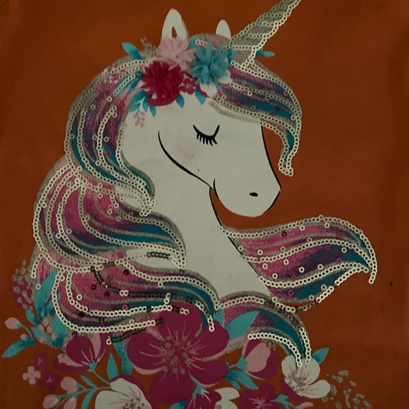 Isaac Mizrahi Girls Unicorn Shirt Sz XS 4 Sequined NWOT - Picture 2 of 4